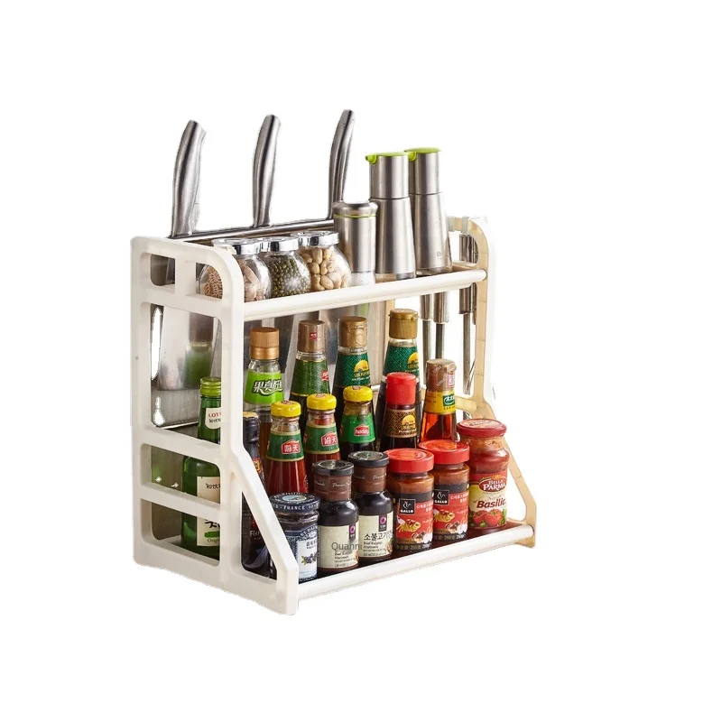 Kitchen shelf, table top, seasoning rack, storage rack, knife rack, artifact, chopsticks, knife supplies