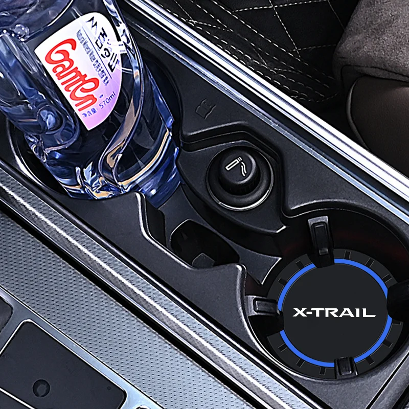 Car Cup Holder Anti Slip Insert Coasters Pads 2pcs For Nissan X-Trail XTrail T30 T31 T32 T33 Water Cup Holder Silicone Mats cup holder coasters cup holder inserts car coaster pads cup holder insert