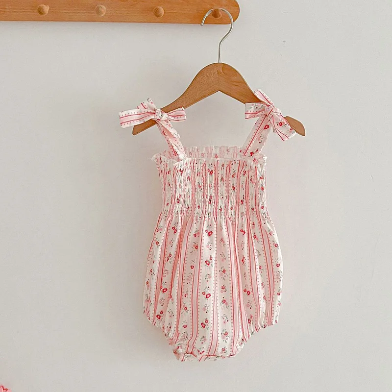 Conjunto Romper Flora Xadrez Rosa - TRÉSS KIDS