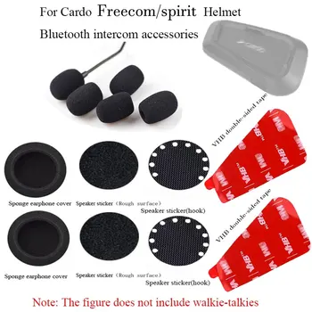 Per casco da motociclista Cardo Freecom/spirit Accessori interfono Bluetooth Spugna per microfono per cuffie e nastro biadesivo 1