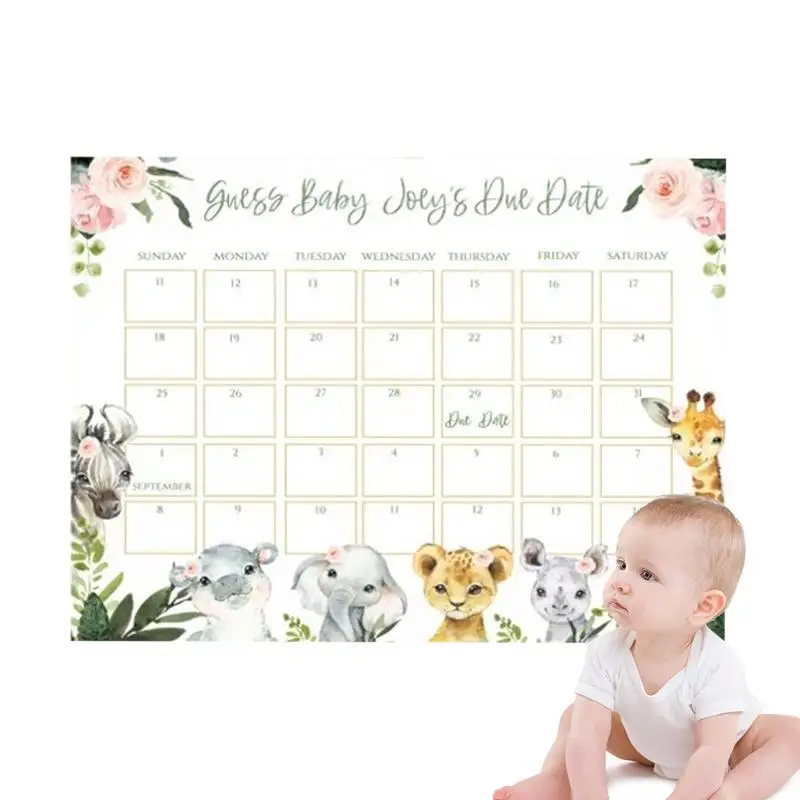 baby-due-date-prediction-calendar-shower-game-baby-s-birthday-funny
