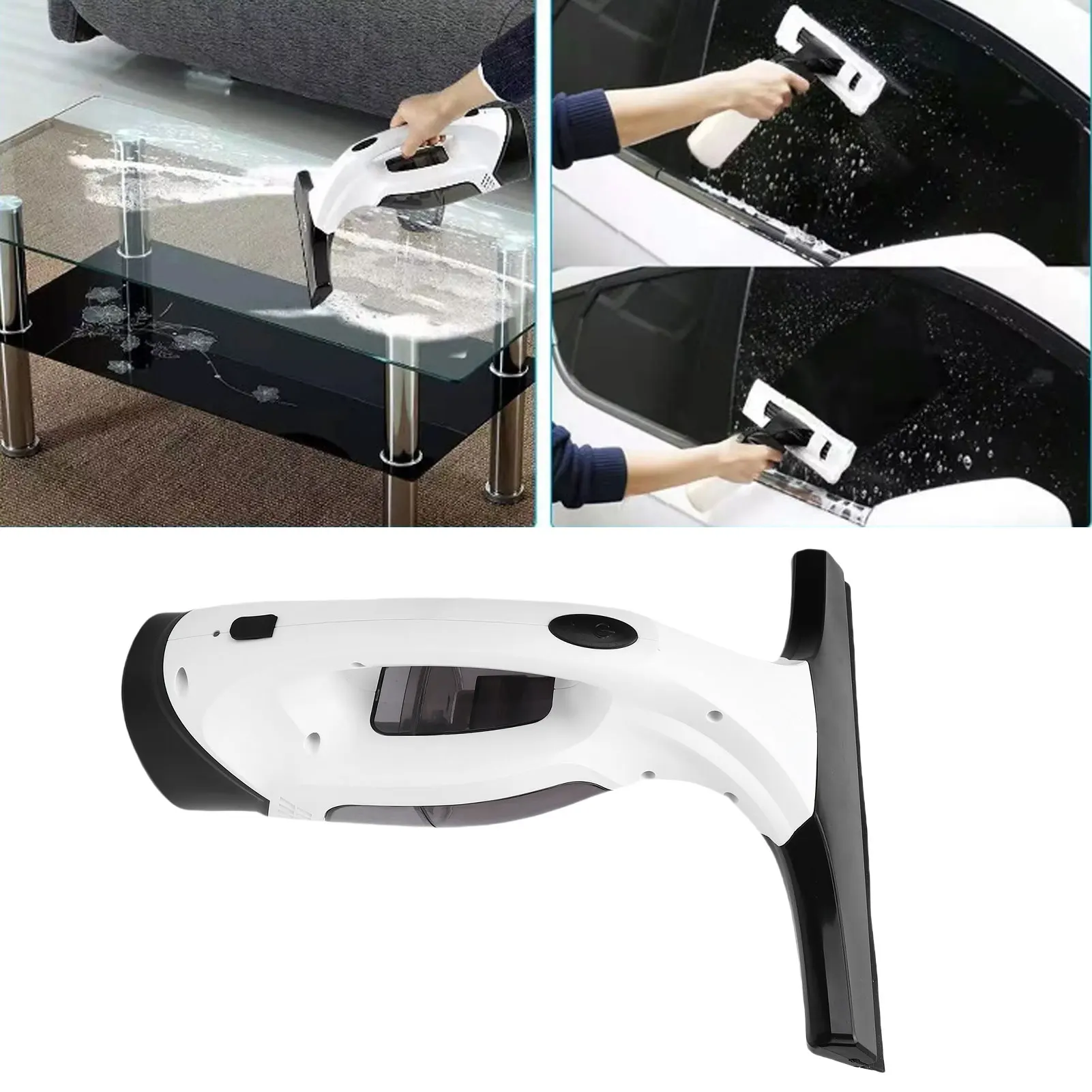 Household Supplies Window Vacuum Squeegee Cordless Rechargeable Portable Automatic Electric Wiping Tool Household Supplies White
