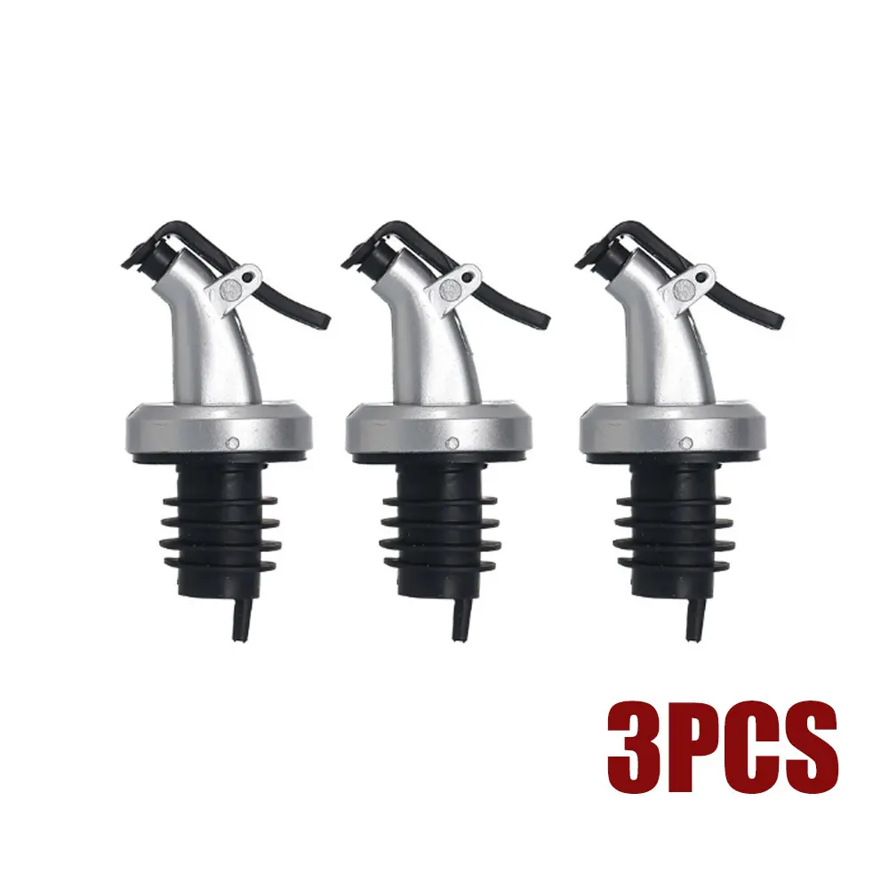 

3PCS Bottle Dispenser Leak Proof Wine Stopper Bottle Caps Wine Pourer Spout Stopper Dispenser Oil Sprayer Kitchen Dispenser