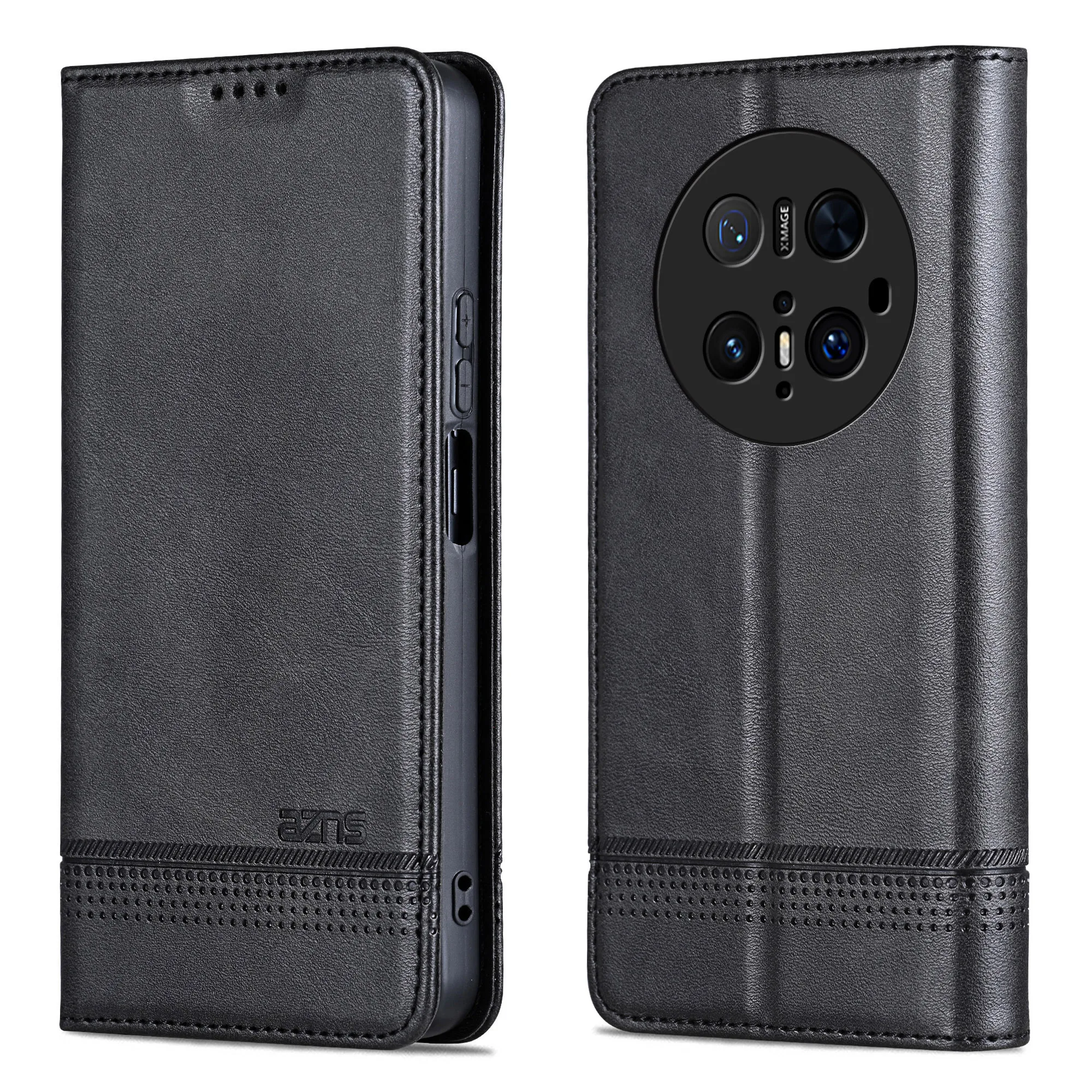 Luxury Leather Flip Wallet Case - Retro Skin Design, Full Protective Cover