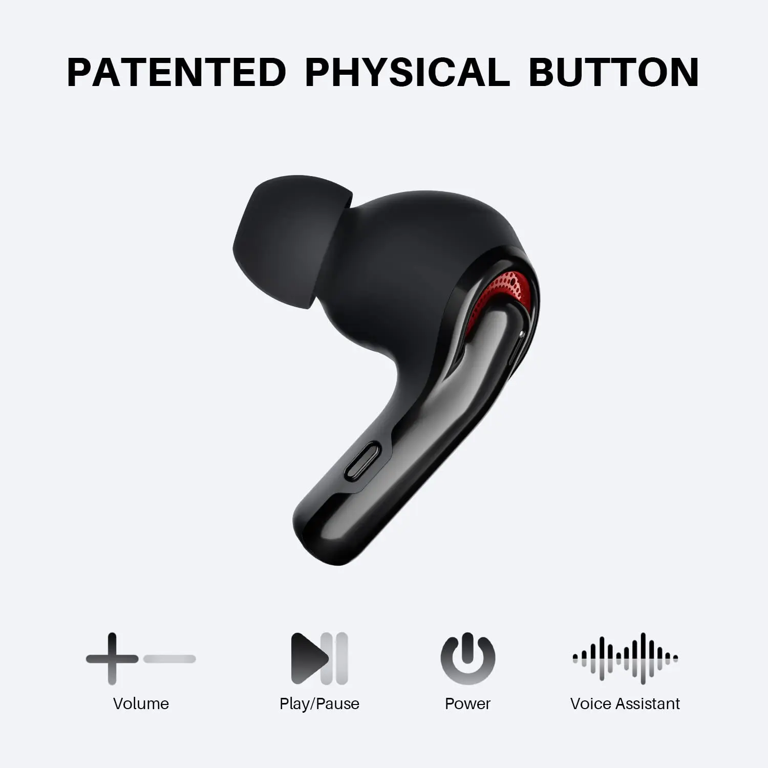 Tribit FlyBuds C1 True Wireless Earbuds Bluetooth Earphones Bluetooth 5.2, 4 Mics 50H Playtime Clear Calls Volume Control 4