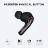 Tribit FlyBuds C1 True Wireless Earbuds Bluetooth Earphones Bluetooth 5.2, 4 Mics 50H Playtime Clear Calls Volume Control 4