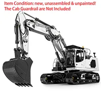 LESU 945 RC Hydraulic Excavator KIT 3 Arms 1/14 Metal Digger Radio Control Construction Vehicles Light System Truck Car Model 1