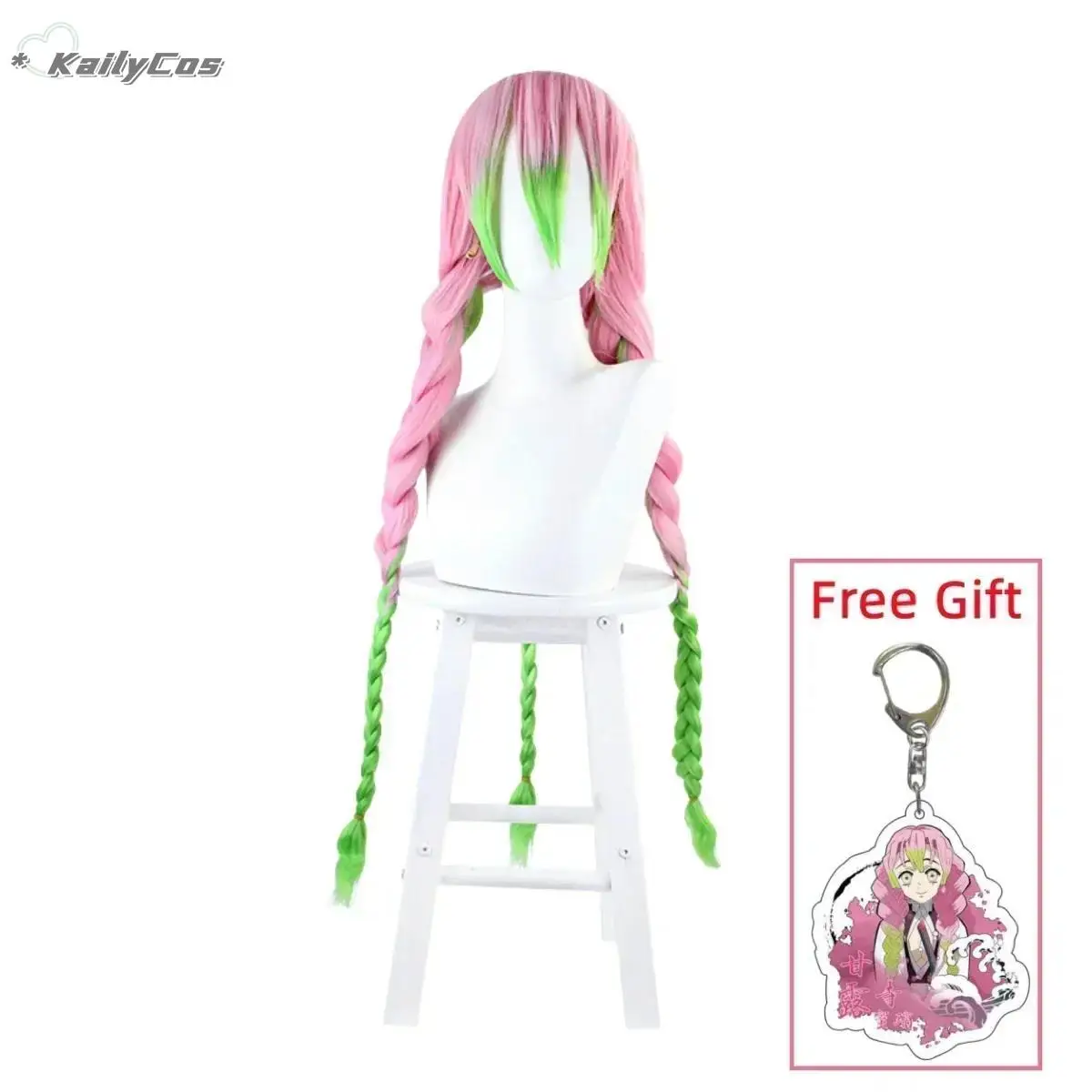 thumbnail image 1 of Disfraz de anime Kanroji Mitsuri, disfraz de Halloween para mujer, ropa para adultos, peluca para niños, uniforme, disfraces para mujer, 1 of 5
