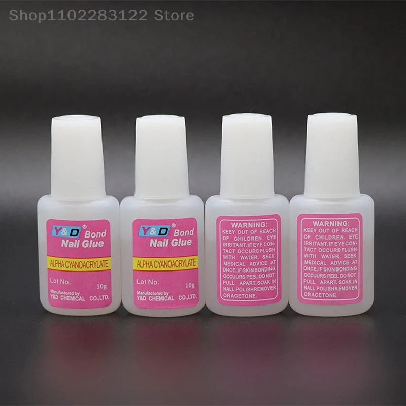 10 15 20ml Nail Glue Adhesive Brush False Nails Glitter Acrylic Nail Glue