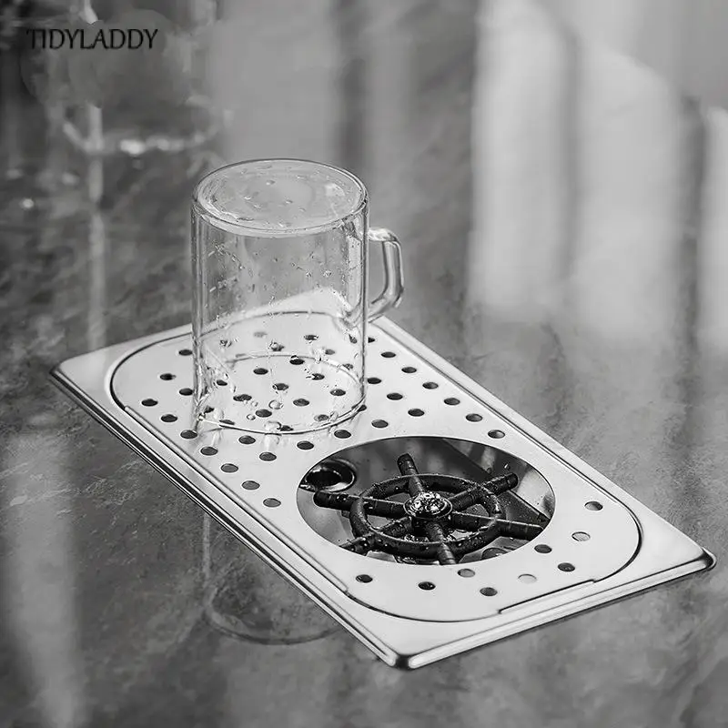 Hagsnec Becher-Spüler Edelstahl - Automatischer Glasreiniger Für Bar, Café, Haushalt, Spült Mit Hochdruck