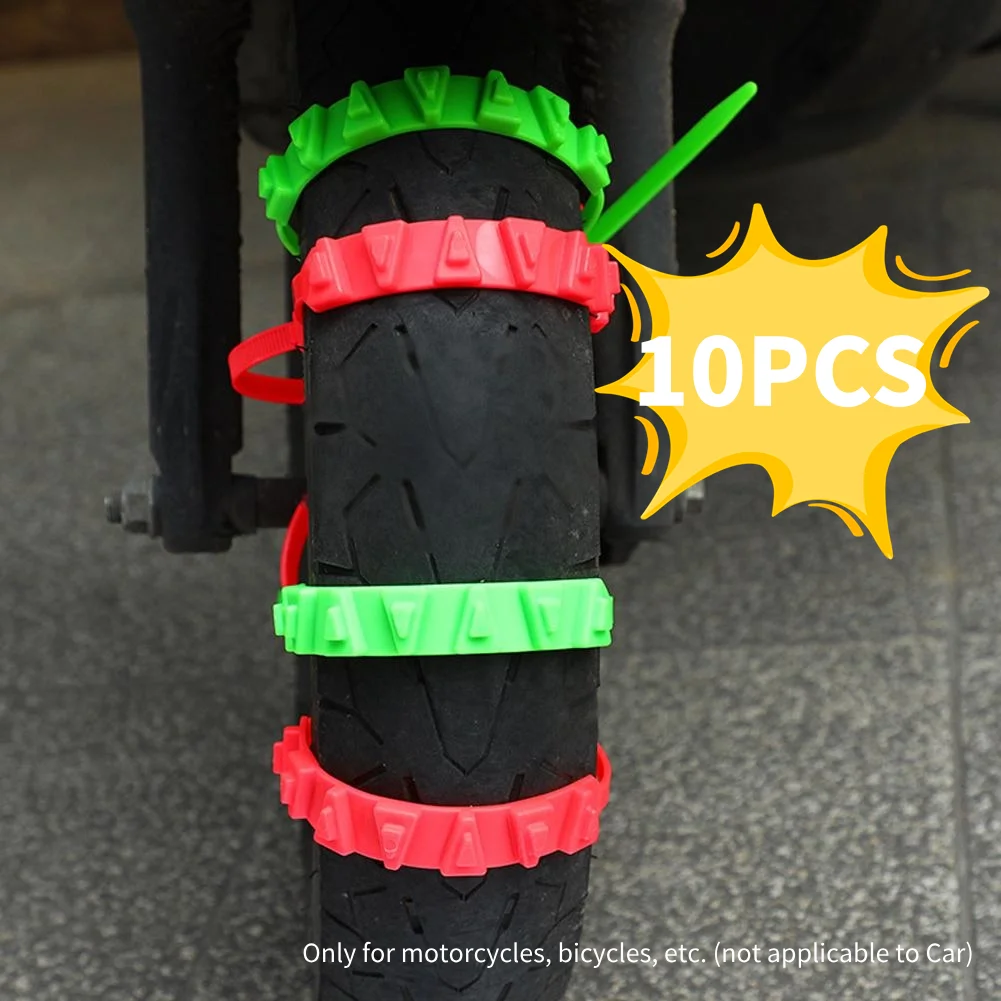 Motorcycles Anti-slip Tie Emergency Safety Belt Snow Chains for Winter Tyres Reusable Ties Motorcycle Bike Wheel Tire Chain