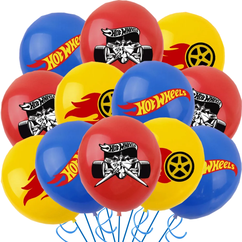 thumbnail image 1 of Kit de globos de aluminio de Hot Wheels para decoraciones de fiesta de cumpleaños de autos de carrera para niños, suministros para fiestas de bienvenida al bebé, juego de globos con números de 32 pulg, 1 of 5