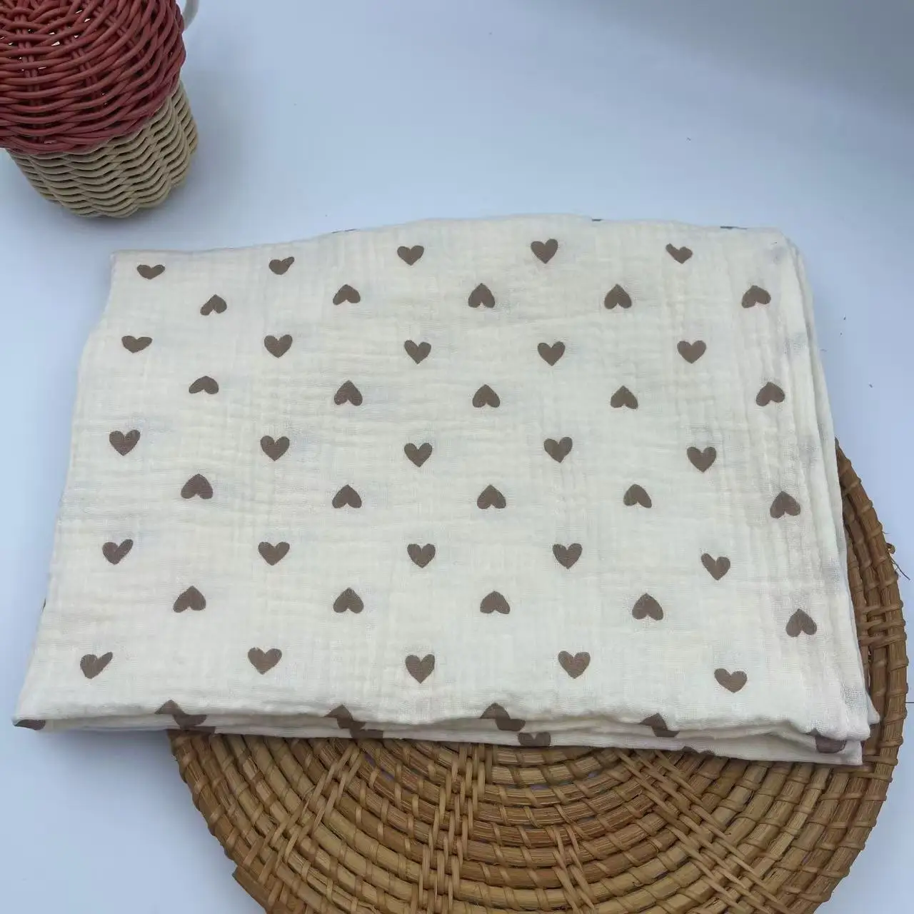 Floral Print Cotton Muslin Swaddle & Stroller Cover