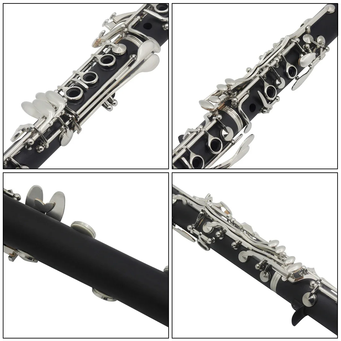 Bb Clarinet 17 Keys Bakelite Wooden Clarinette Grenadilla Professional Woodwind Instrument With Box Accessories Parts IRIN