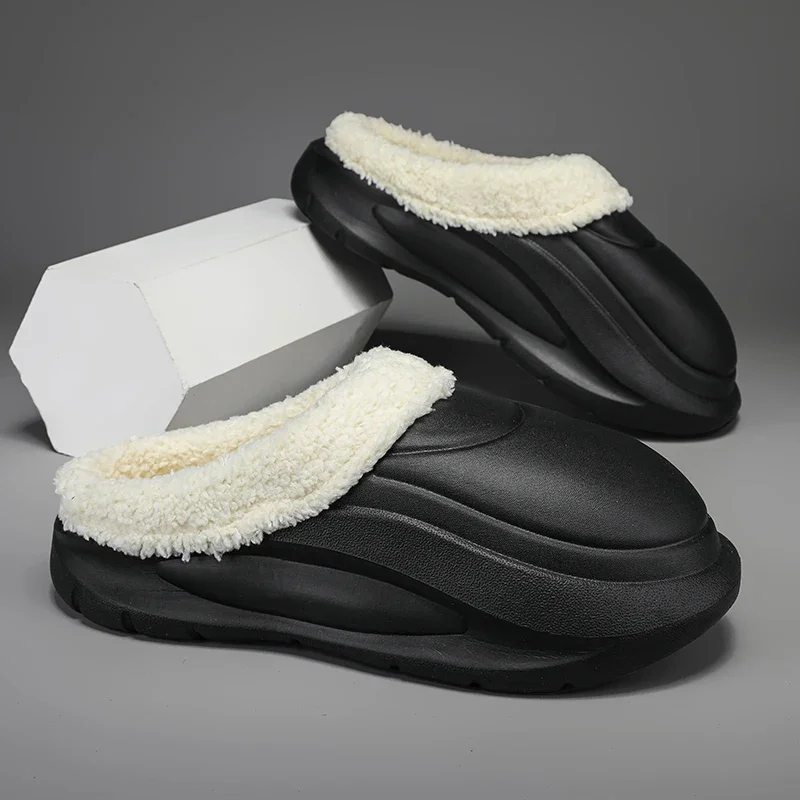 

Casual Shoes for Men Winter Thick Bottom Slip-on Comfortable Soft Wear-Resistant Non-slip Plus Velvet Popular Model Keep Warm