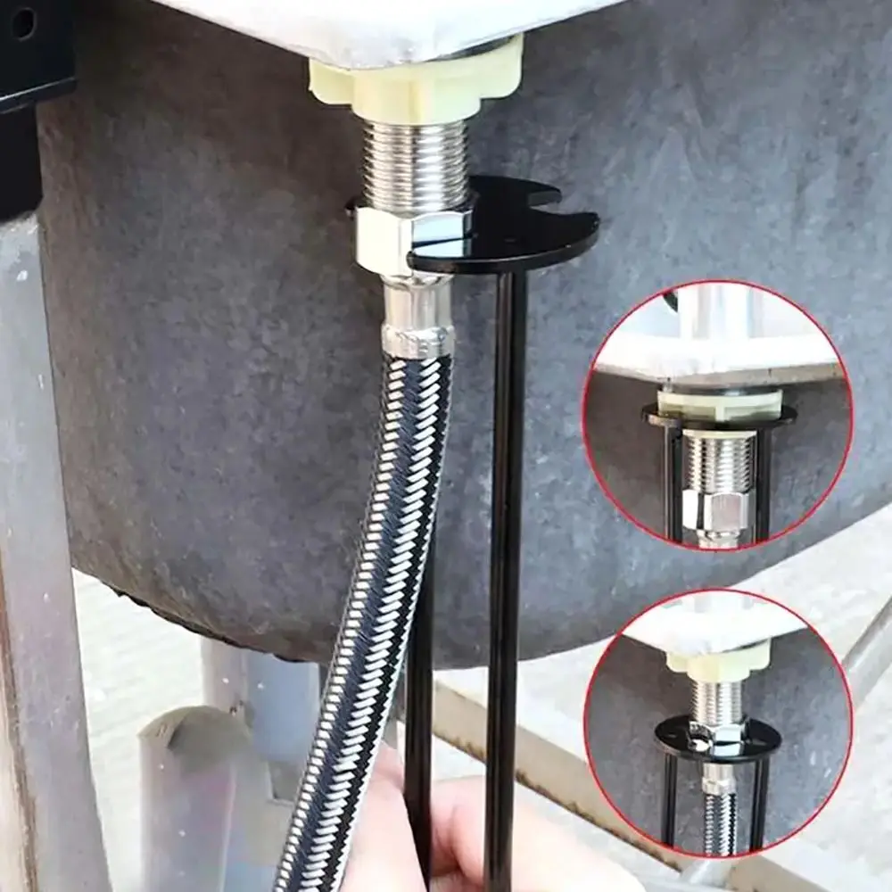 Repair Plumbing Tool Flume Sink Wrench Sink Faucet Key Plumbing Pipe Four-claw Hexagon Wrench Disassembly Maintenance Tool Set plumbing tool set