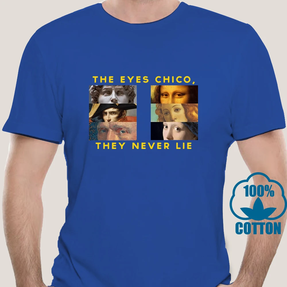 0710X New Summer Men T-Shirt The eyes chico they never lie Print Boy Casual Funny Tees Hipster Man Short Sleeve | Мужская одежда