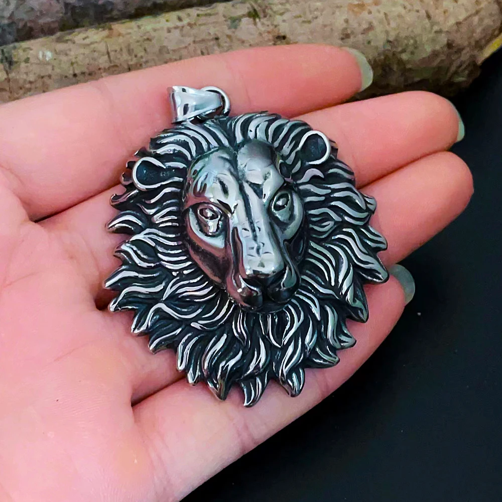 Buy Handmade Long Stainless Steel Necklace For Men Set With lion Pendant By  Galis Jewelry - lion Necklace For Men - Jewelry For Men - Silver Necklace  For Men Online at desertcartINDIA