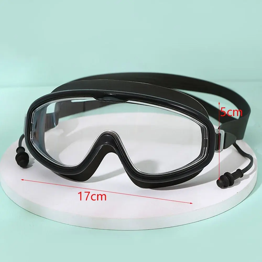 Sports Supplies Unisex High Definition Wide View Waterproof Anti-fog Swimming Goggles with Earplugs Swim Eyewear Eyeglasses