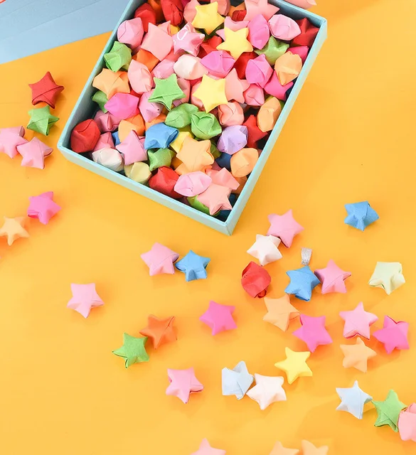 12Pcs Star Origami Five Star Paper Star Origami Paper Strips Folding Star  Paper for Girls 