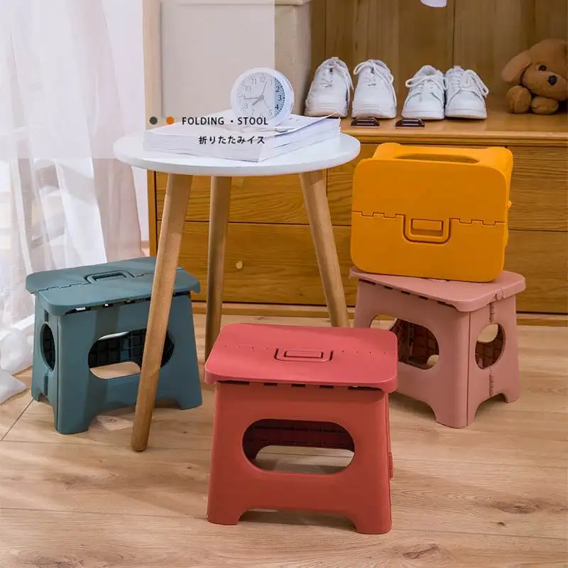 Plastic Multi Purpose Folding Step Stool Home Train Outdoor Storage Foldable Stepping Stool Foldable Kids Fishing Portable Stool image_0