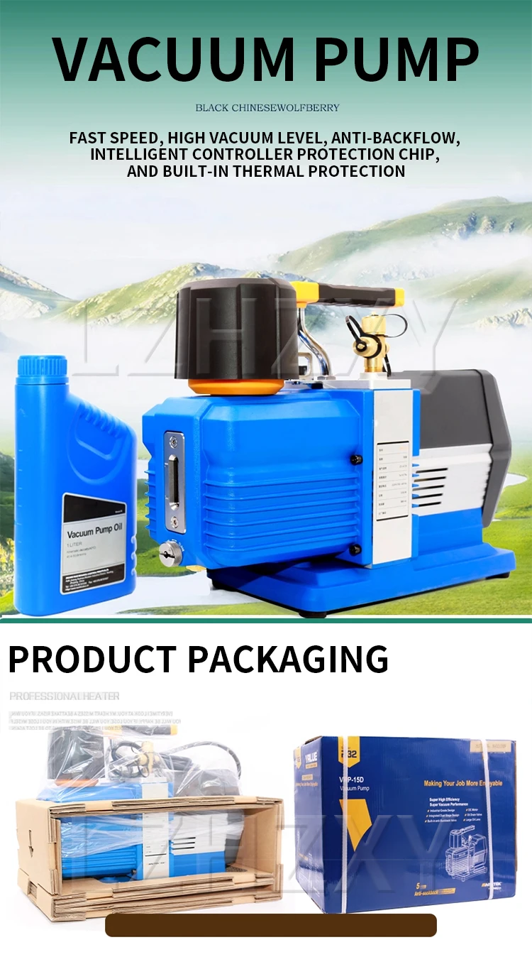 Industrial Vacuum Pump VRP-15D - Two-Stage Design for Large Cold Storage, Multi-