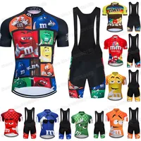 2024 Popular Chocolate Bean Cycling Jersey Set Funny Cartoon Cycling Clothing Men Road Bike Shirt Suit Bicycle Pants MTB Maillot 1