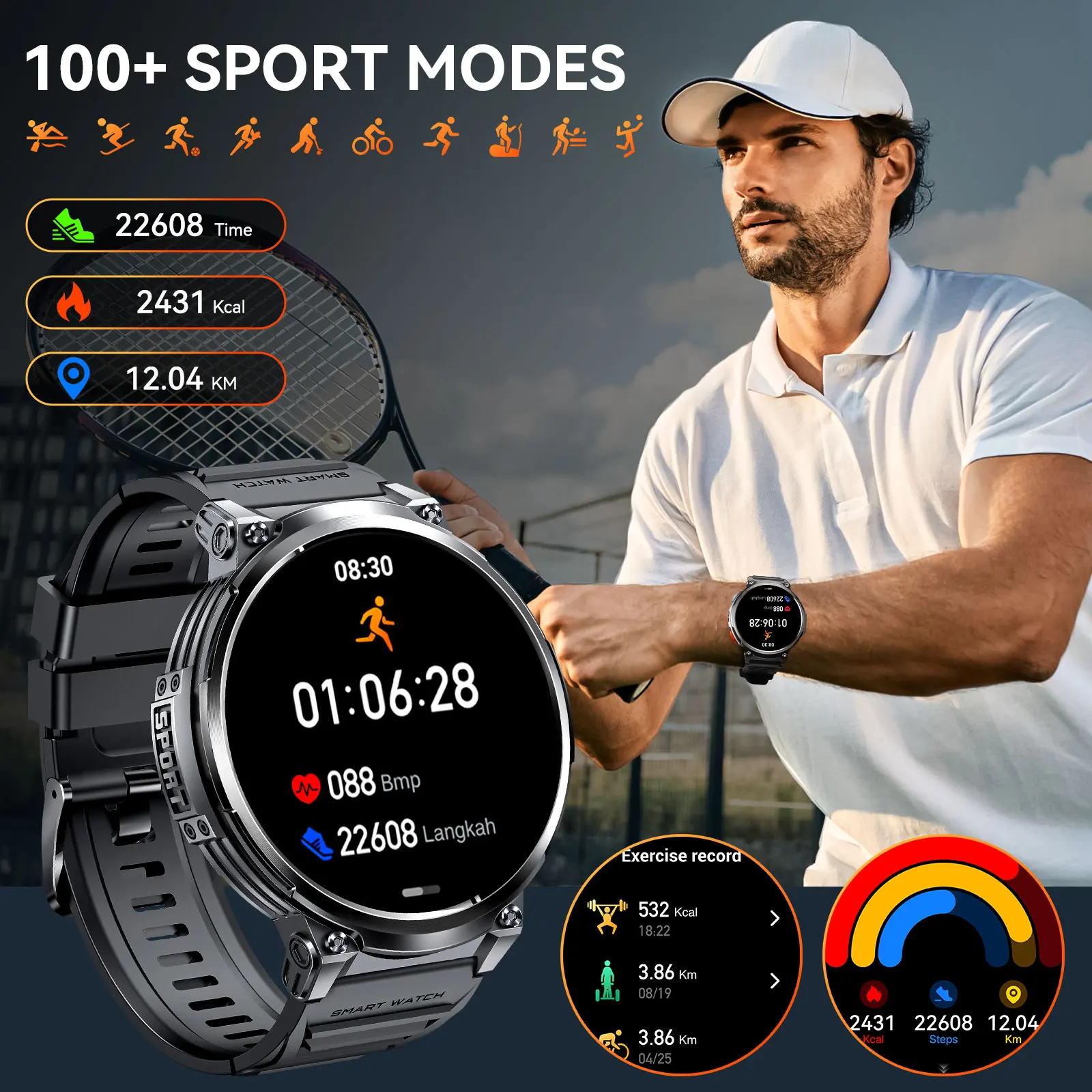 Fitness Trackers Smart Watch Sn80 Sn80 Smartwatch App Orange Smart