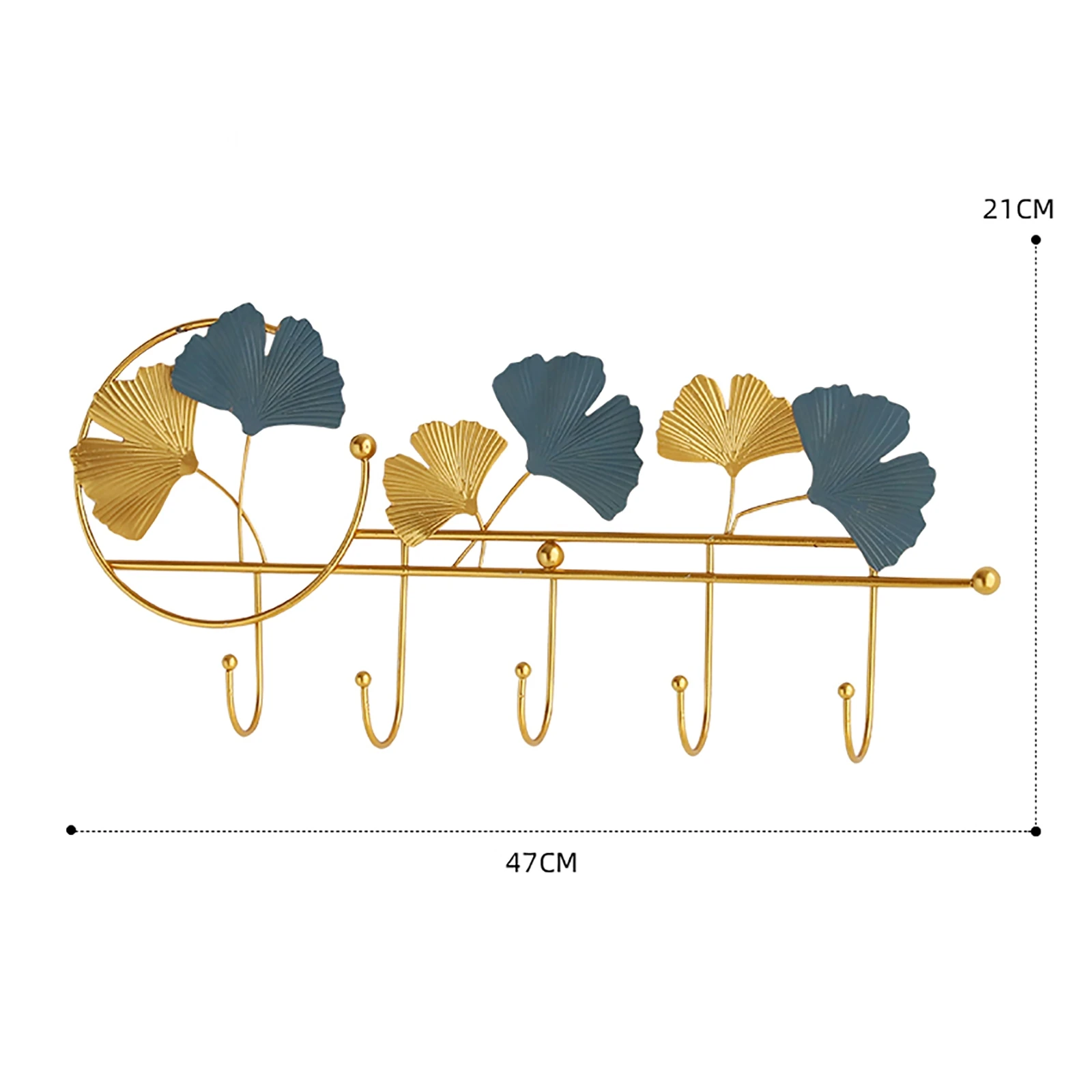 Wrought Iron Hook Wall Mounted Key Storage Holder Entry Porch Decoration Wall Hook Coat Hat Scarf Hanging Hook Leaf Home Decor 6
