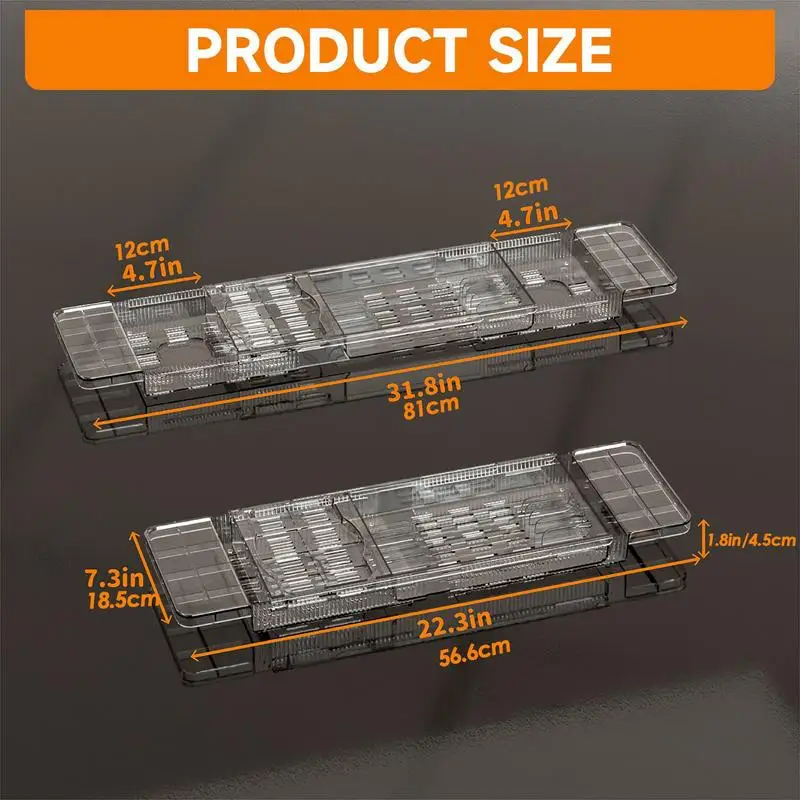 Bathtub Storage Rack Bathtub Trays For Tub Bathtub Tray Caddy For Bath Bath Shelf Over Tub Adjustable Tray Accessories Home Spa