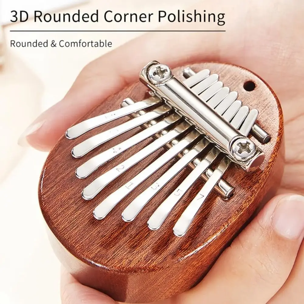 1pc Piano Pendant 8 Key Finger Thumb Piano Adult Beginners Kalimba Marimba Musical Kalimba for Toddler Kid Child Valentines