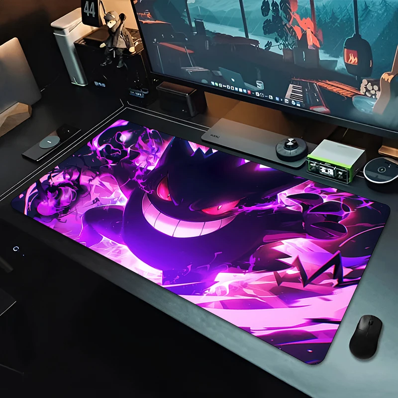 Mousepad Large Gaming Keyboard Gamer P-Pokemons Mouse Pad on The Table Speed Desk Mat Kawaii Anime PC carpet G-Gengars Mouse Mat 5