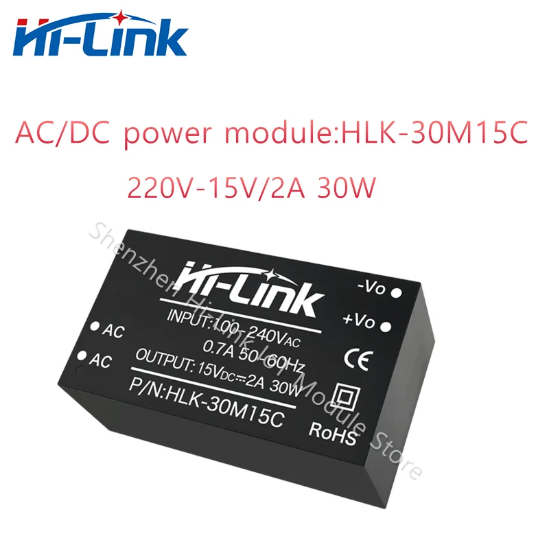 Бесплатная доставка, Hi-Link ACDC HLK-30M15C 15 в, 30 Вт, 2 А, выходной модуль питания, наименьший объем, высокая эффективность, низкая пульсация на выходе Бесплатная доставка, Hi-Link ACDC HLK-30M15C 15 в, 30 Вт, 2 А, выходной модуль питания, наименьший объем, высокая эффективность, низкая пульсация на выходе