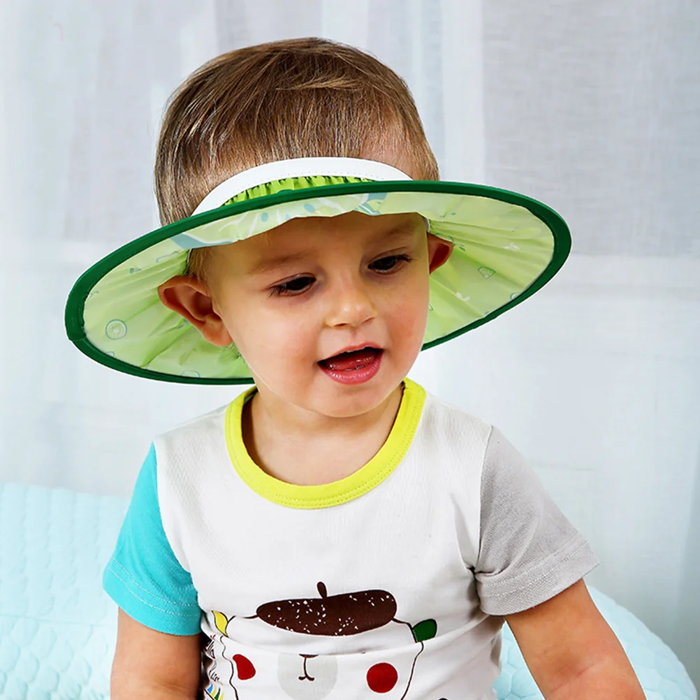 

Baby Shampoo Shower Visor Shield Safe Adjustable Bathing Ear Protect EVA Hat for Child Kid (Green)