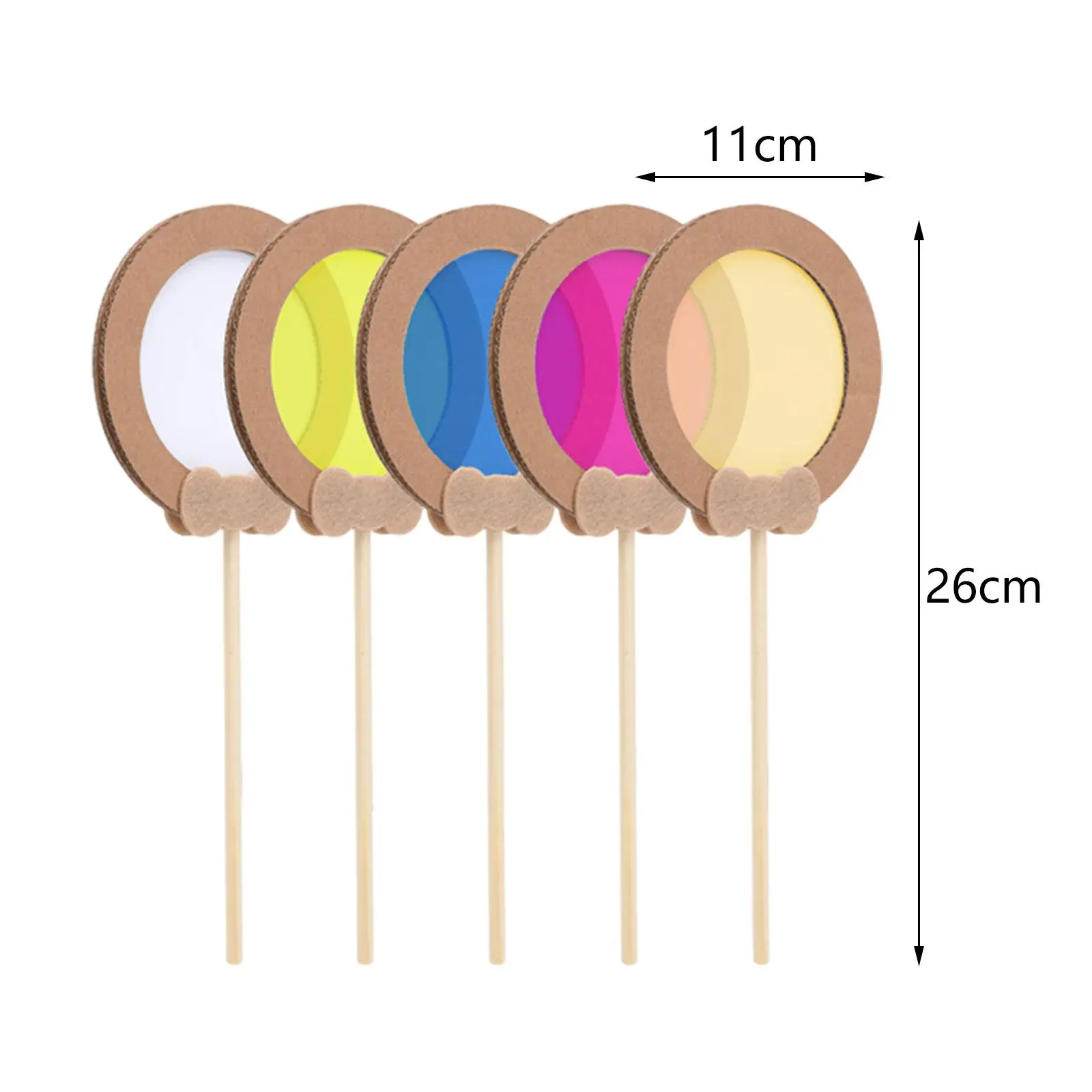 5Pcs Kids Science Color Paddles Montessori Toys for Holiday Gift Boys Girls