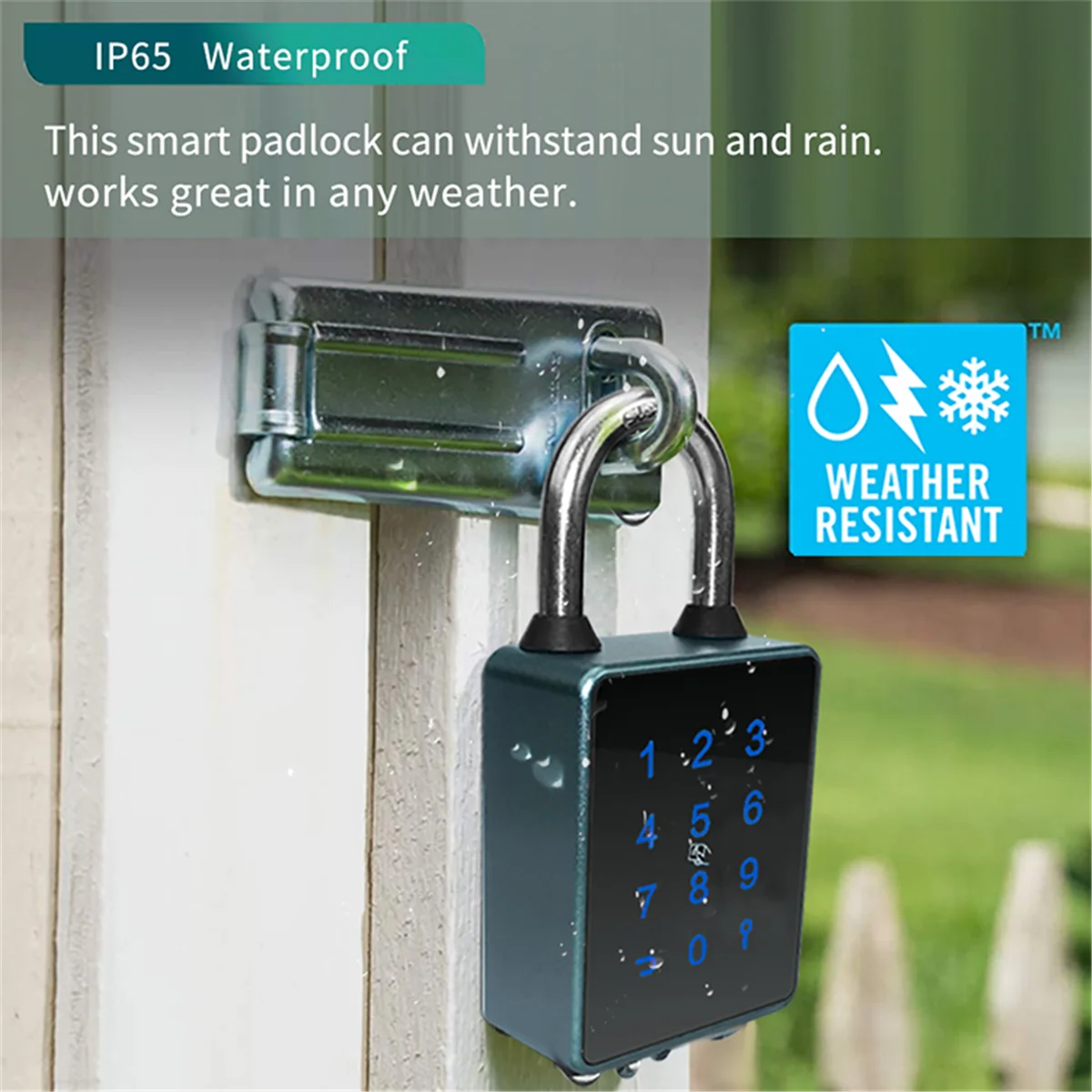 Y31A TTLock Password Bluetooth Padlock Touch Screen RFID IC Card Key Home Security Waterproof Cabinet Electronic Padlock