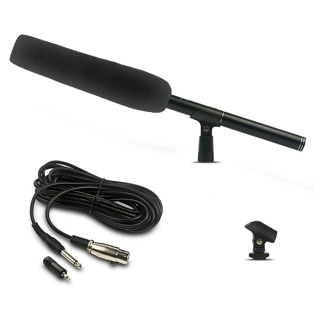 

Professional Shotgun Interview Microphone Directional Condenser MIC for Canon Nikon Sony DSLR DV Camcorders