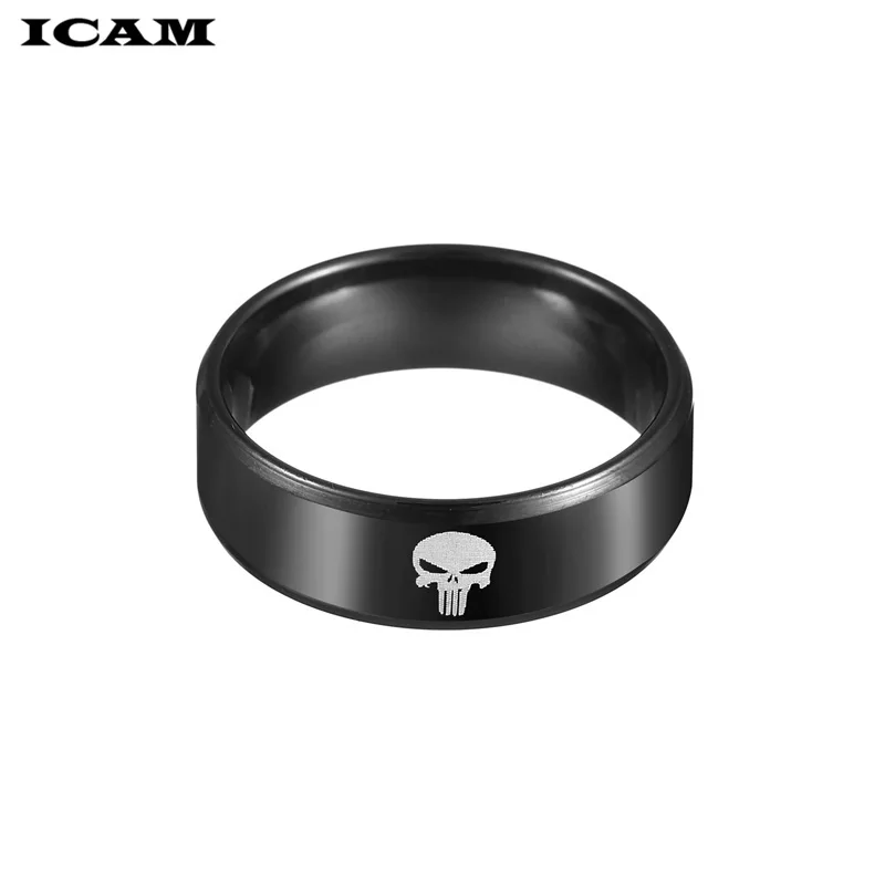 ICAM Stainless Steel Men Rings Skull Devil Punk Rock Hip Hop Jewelry Creativity Gift For Biker Male Boyfriend 4