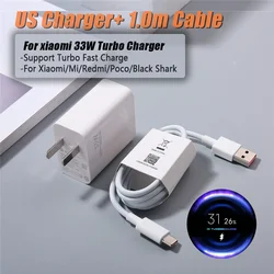 Xiaomi 33W Turbo Fast Charger with 1M 6A USB Type - C Cable (XM33WUS)