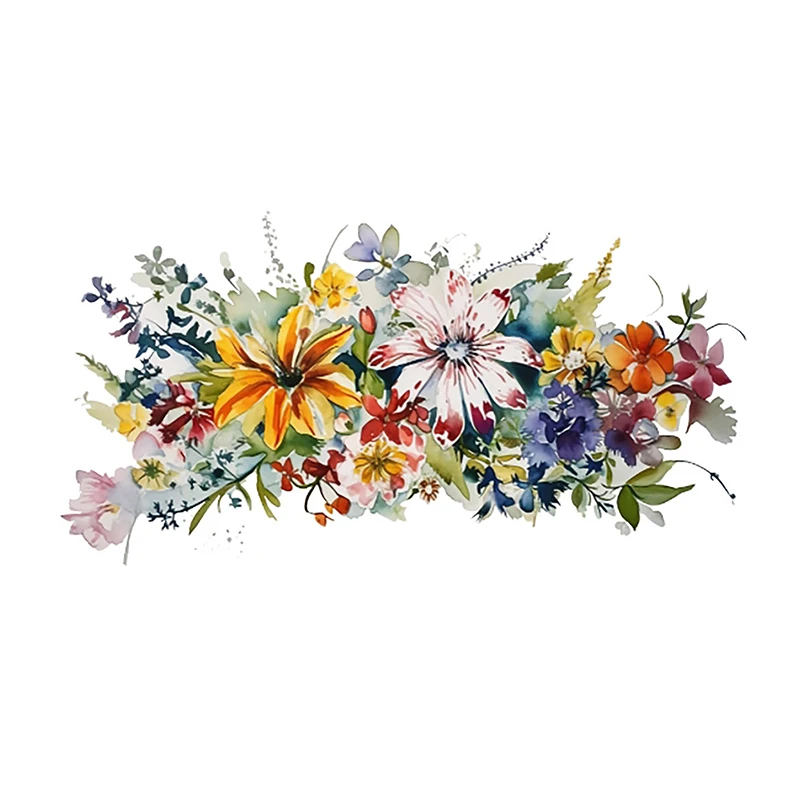 Toilet Stickers Flower Self-adhesive Painting Waterproof Bathroom Walls