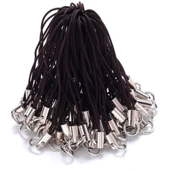 Vibrant Multicolor Lanyard Straps with Jump Rings for DIY Crafts and Jewelry (Coffee)