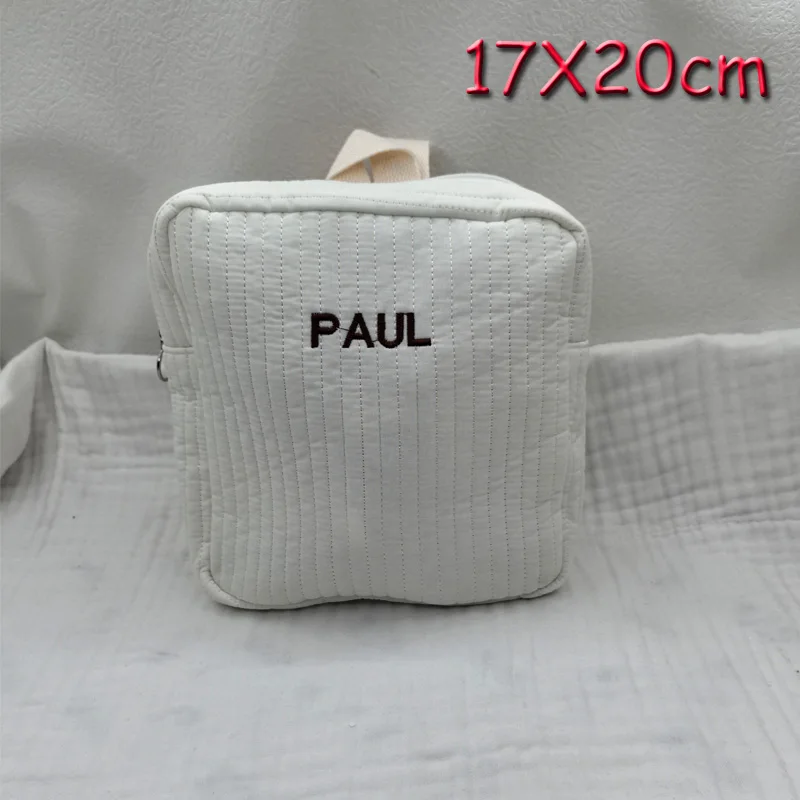Children Backpack Kindergarten Name Embroidery Schoolbag Personality DIY Anti-Lost Quilted Hot Selling Korean Style Kids Bag 2