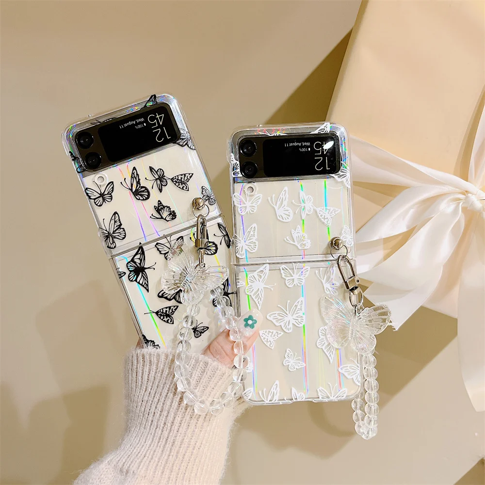 2022 New Hard PC Phone Capa Case For Samsung Galaxy Z Flip 3 5G Butterfly Funda Para Cover For Galaxy Z Flip1 2 핸드폰 케이스 Case case for galaxy z flip3