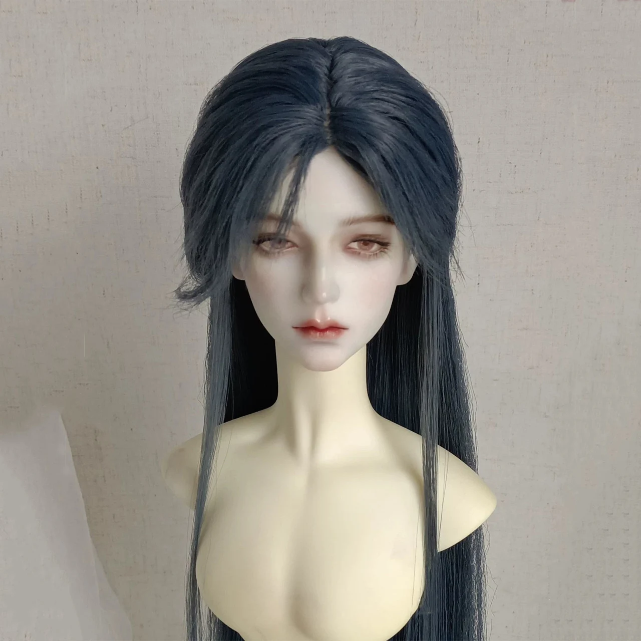 

1/4 1/3 Scale Ancient Costume BJD Doll Wigs Hanfu Vintage Long Hair Samurai Wig For MSD SD13 SSDF Uncle Accessories A1827