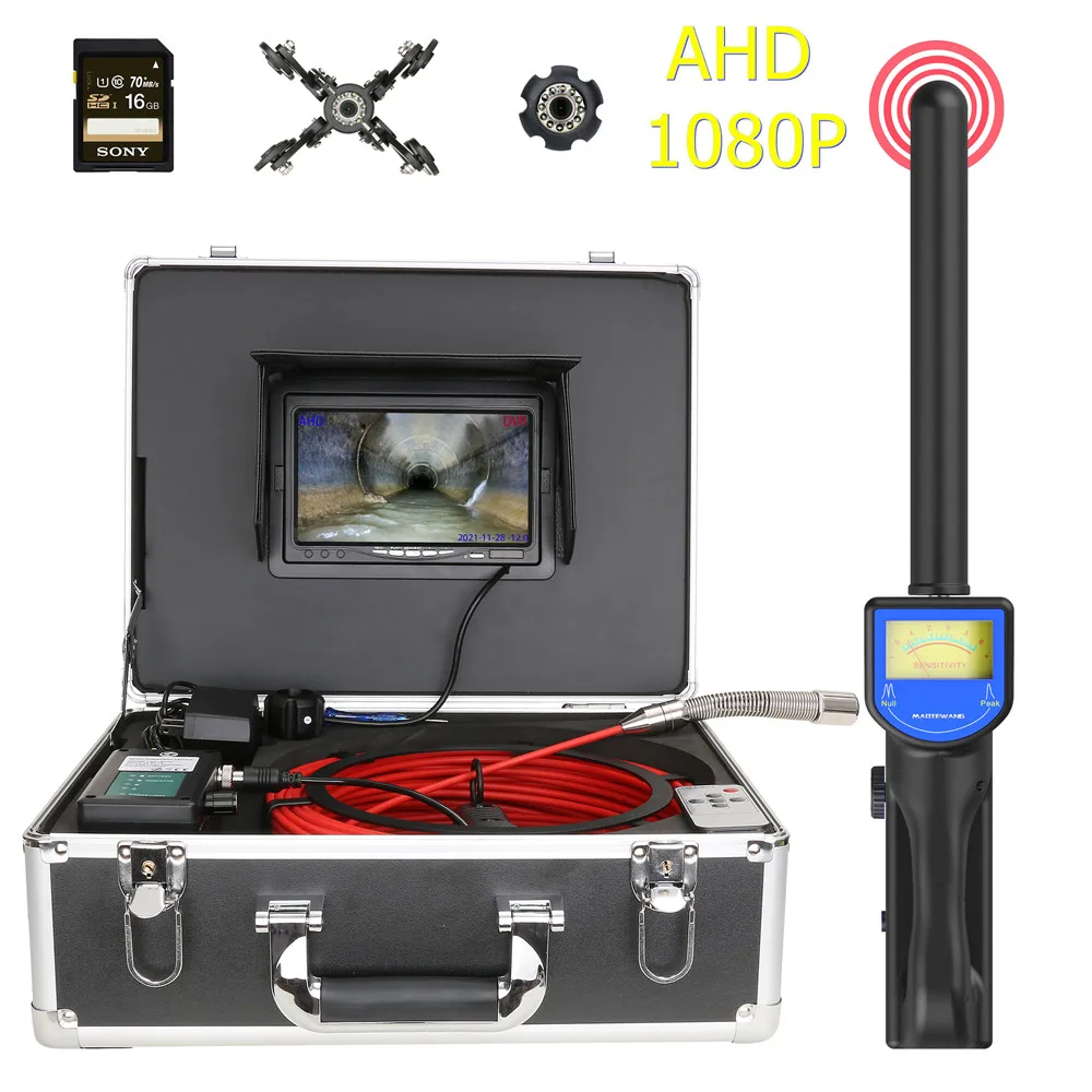 Gamwater Dvr Pipe Locator Sewer Pipeline Camera With 16gb Card 7 Inch