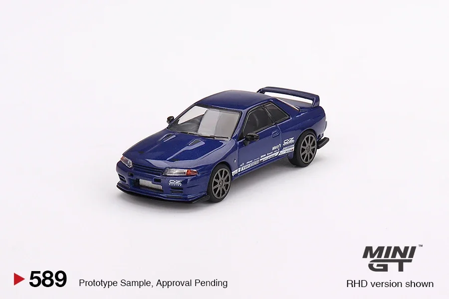 

MINIGT 1:64 Nissan Skyline GT-R Top Secret VR32 Metallic Blue MGT00589-CH Car Alloy Toys Diecast Metal Model for Children