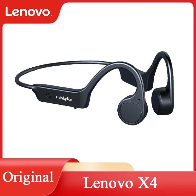 

Lenovo X4 Bone Conduction Bluetooth Headphone Sports Earphone Waterproof Wireless Headset with Mic Ear-hook TWS Bass Hifi Stereo