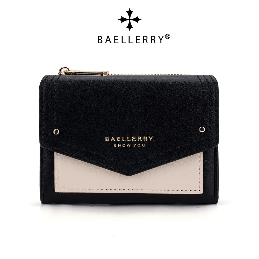 Baellerry Mini Zip Wallet for Women Gift - PU Multifunctional Travel Purse, Slim RFID-Free Card Case