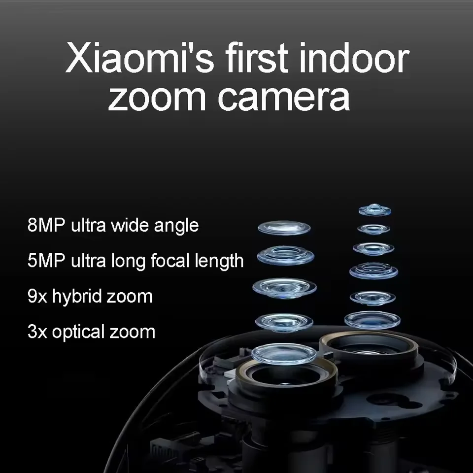 NUOVA Telecamera Intelligente Xiaomi 4 Edizione Zoom 9X con Riconoscimento Facciale AI, Controllo Gestuale, Chiamata Vocale Bidirezionale per App Mi Home CN - immagine 5