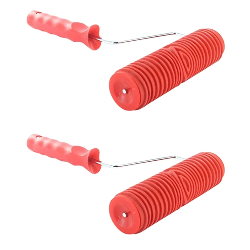 

Hot 2Pcs 7 Inches Paint Roller DIY Wall Decoration Tool 7 Inches For Textured Wood-Grain Design